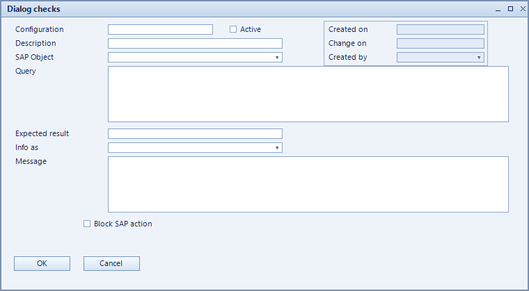 Dialog validation